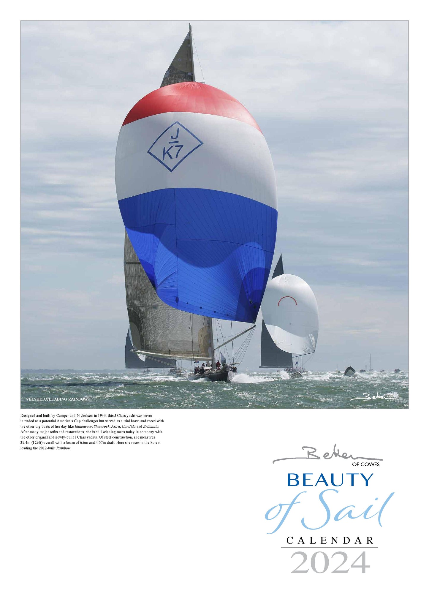 Beken of Cowes Beauty of Sail Calendar 2024