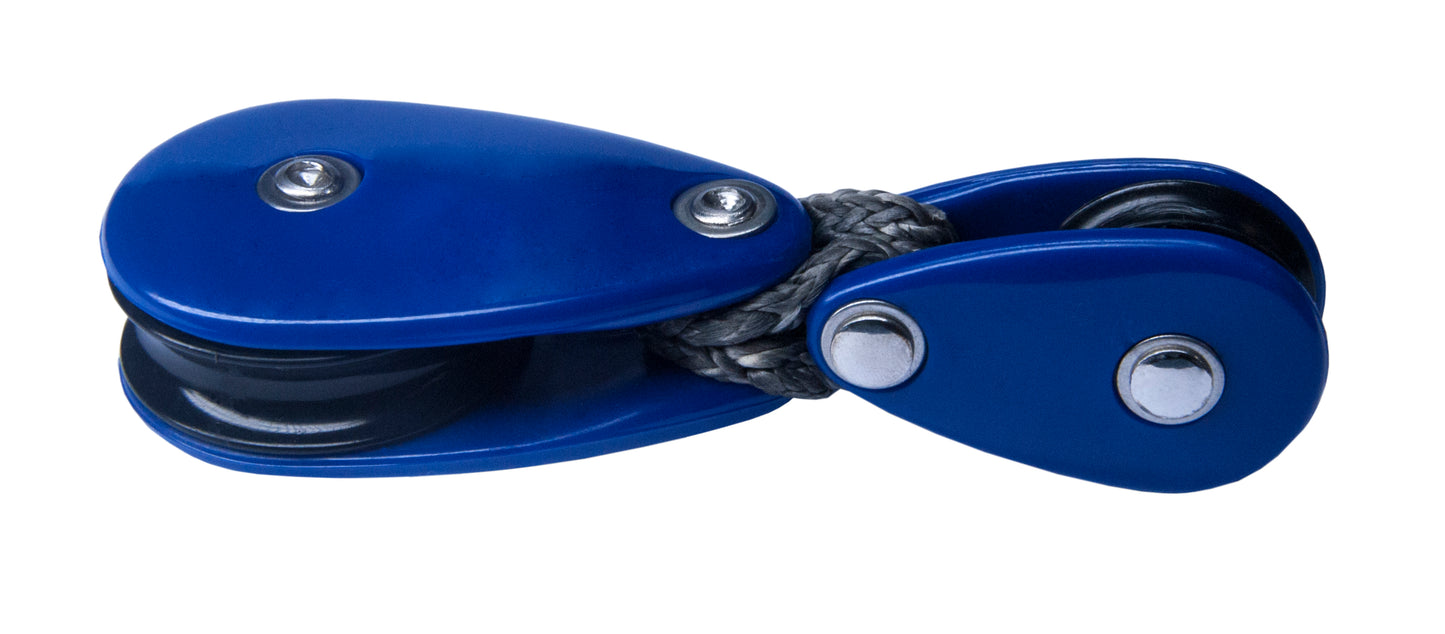 ILCA blue blocks joined with rope loop