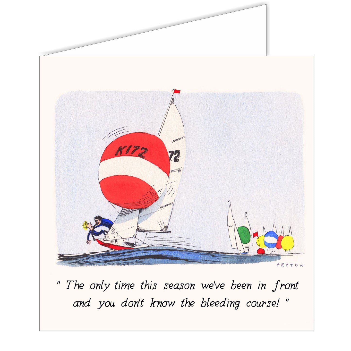 In front...course Mike Peyton greeting card