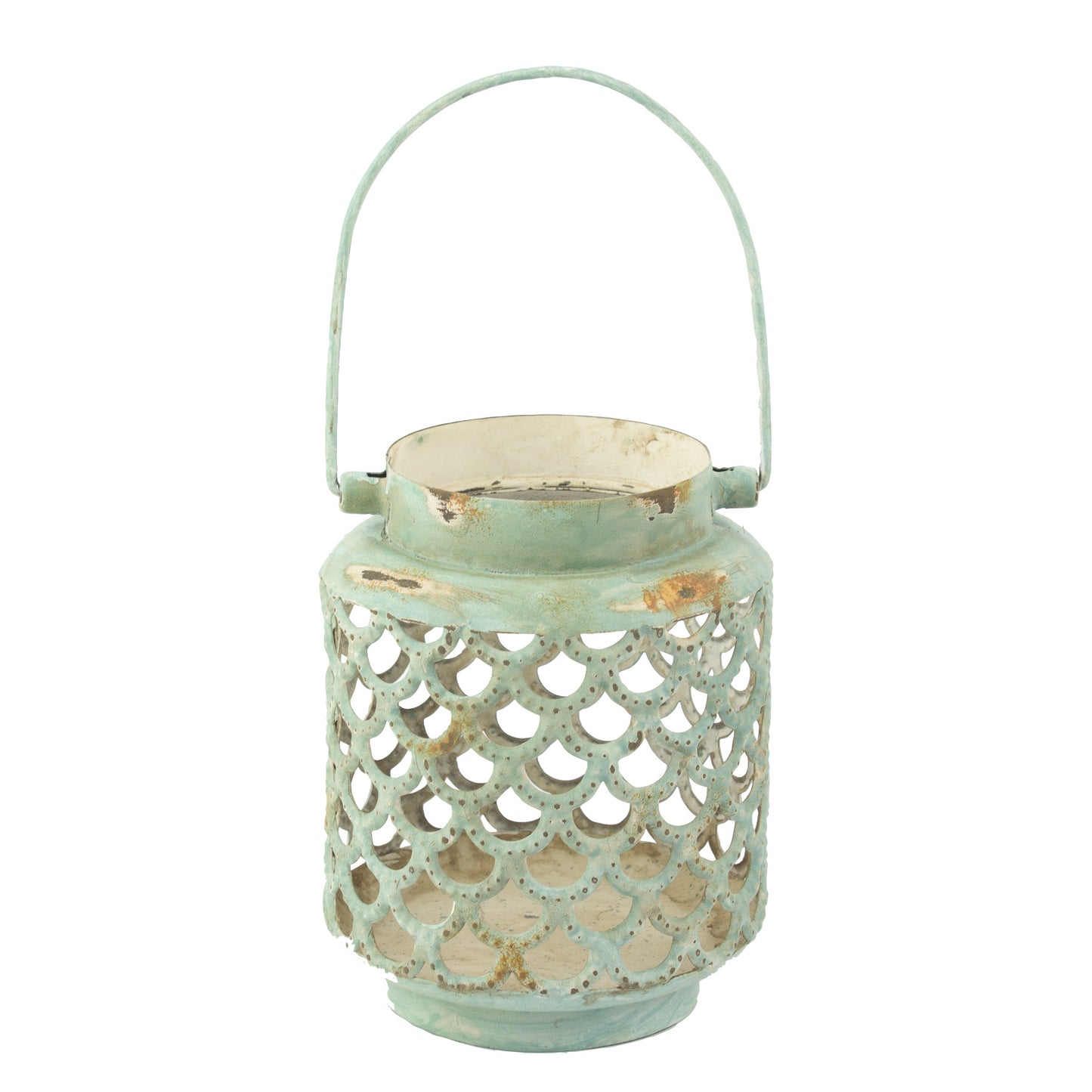 Rustic metal lantern