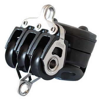 Allen 30mm triple Dynamic block with inverted cleat - Dinghy Shack