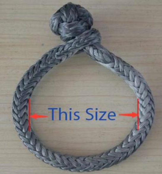 12mm x 15cm soft shackle