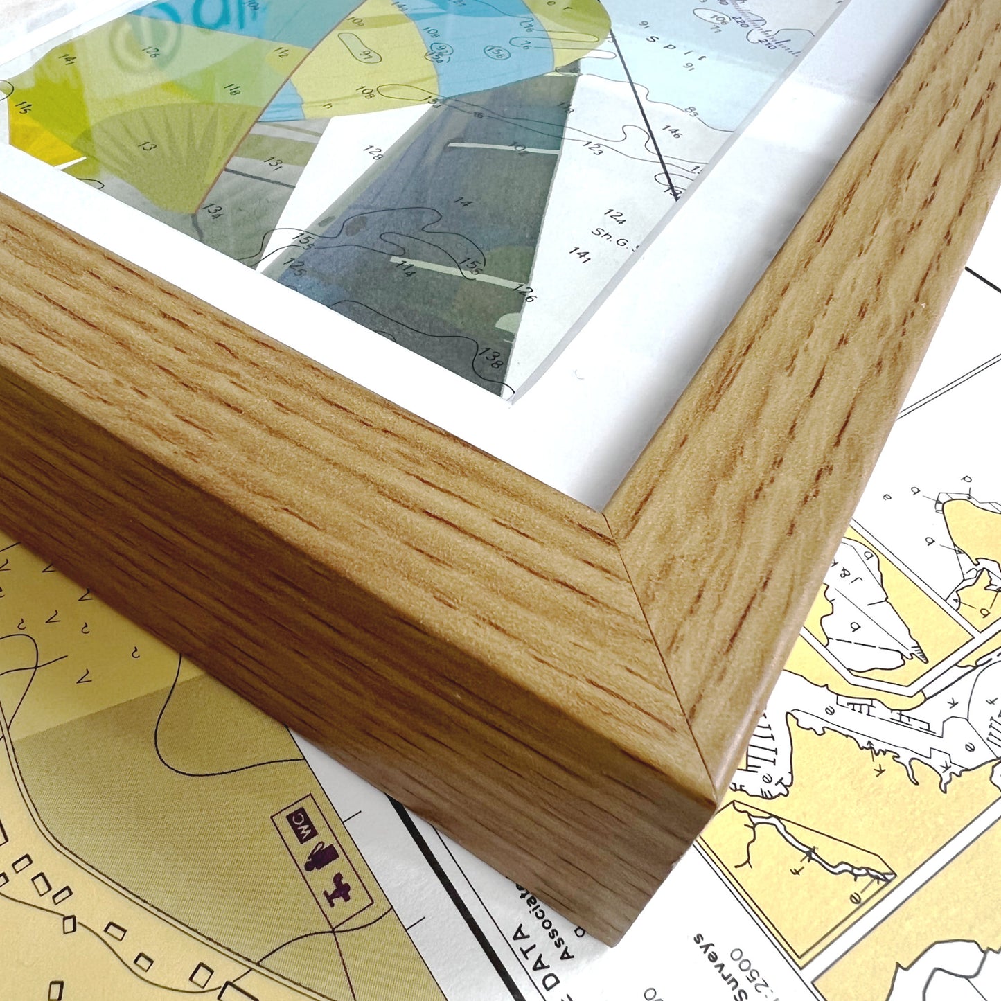 Spinnaker Filling framed print on chart offcut