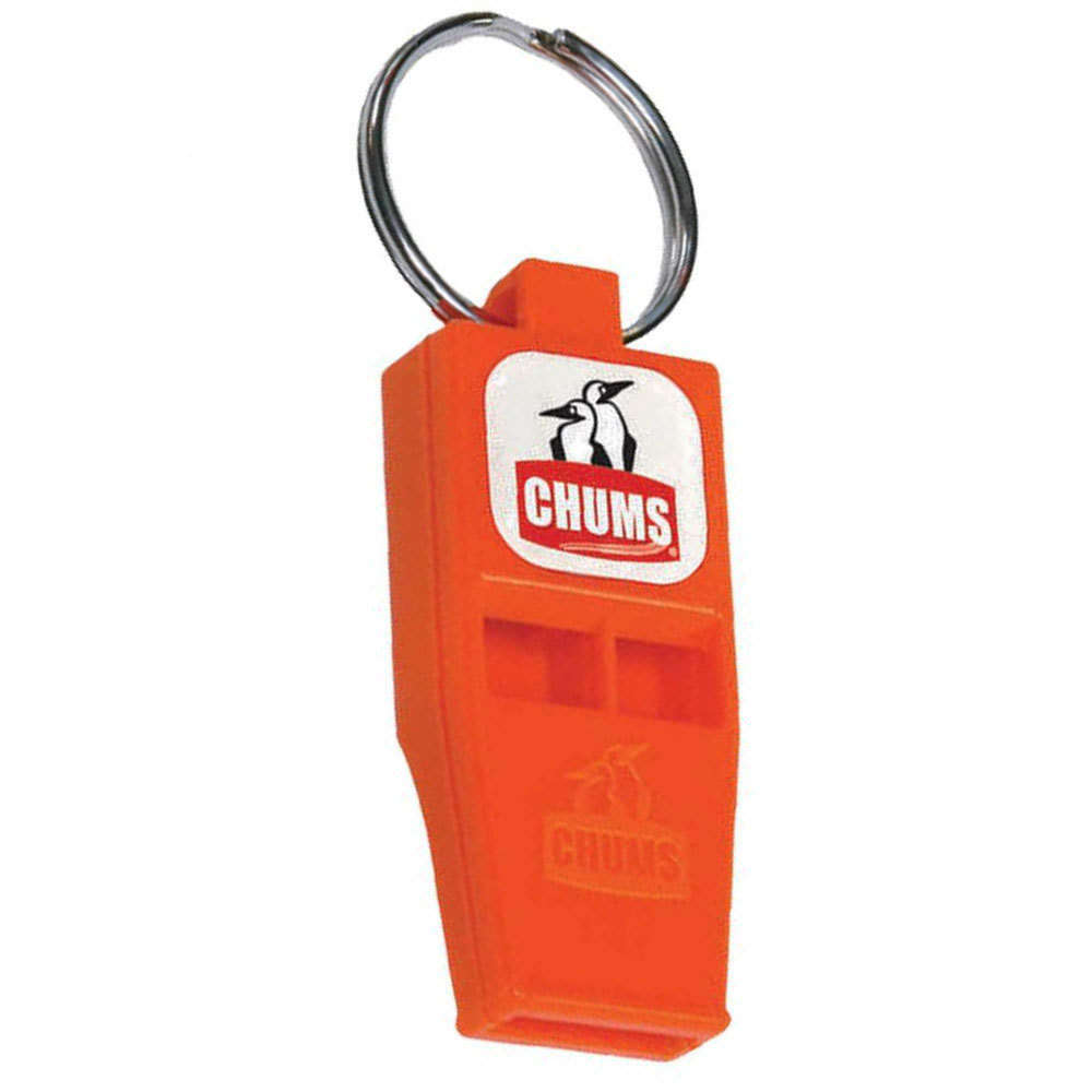 Orange safety whistle