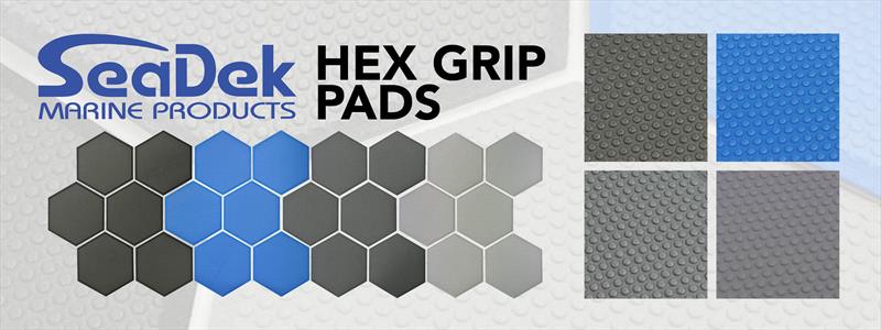 Self adhesive deck grip hex pads 150 mm