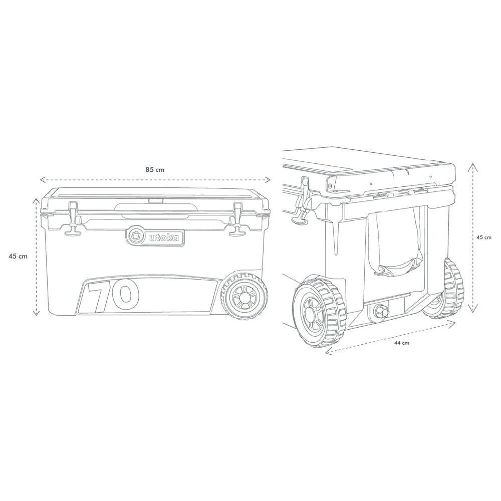 Utoka 70 tow cool box
