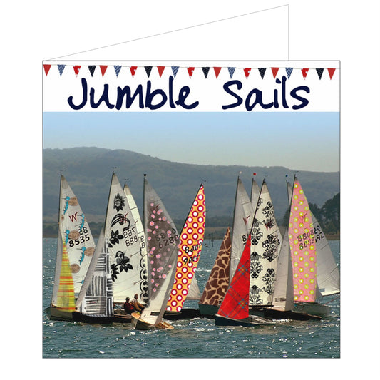 Jumble sails greeting card
