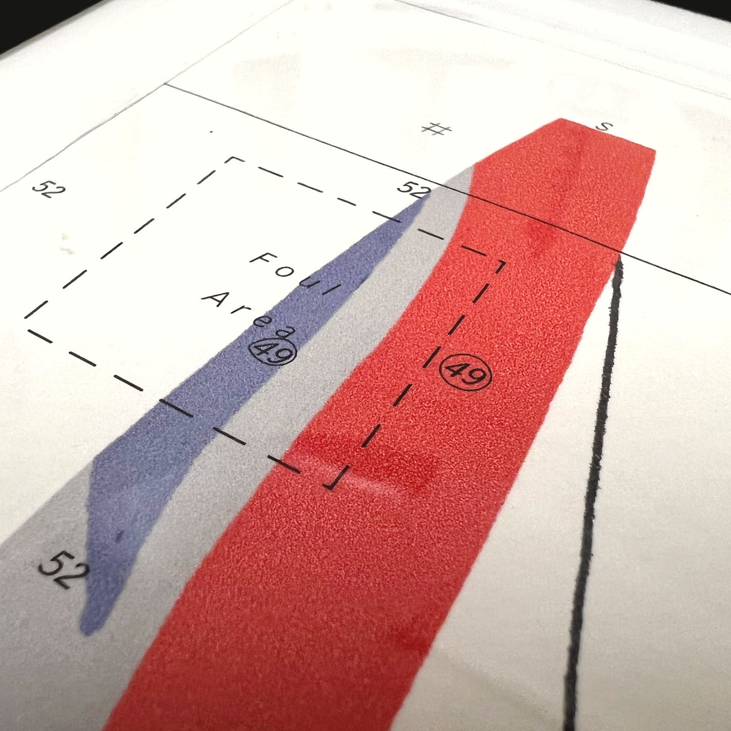 F50 team flags framed print on chart offcut