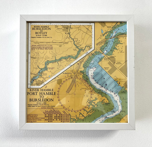 River Hamble / Bursledon framed chart
