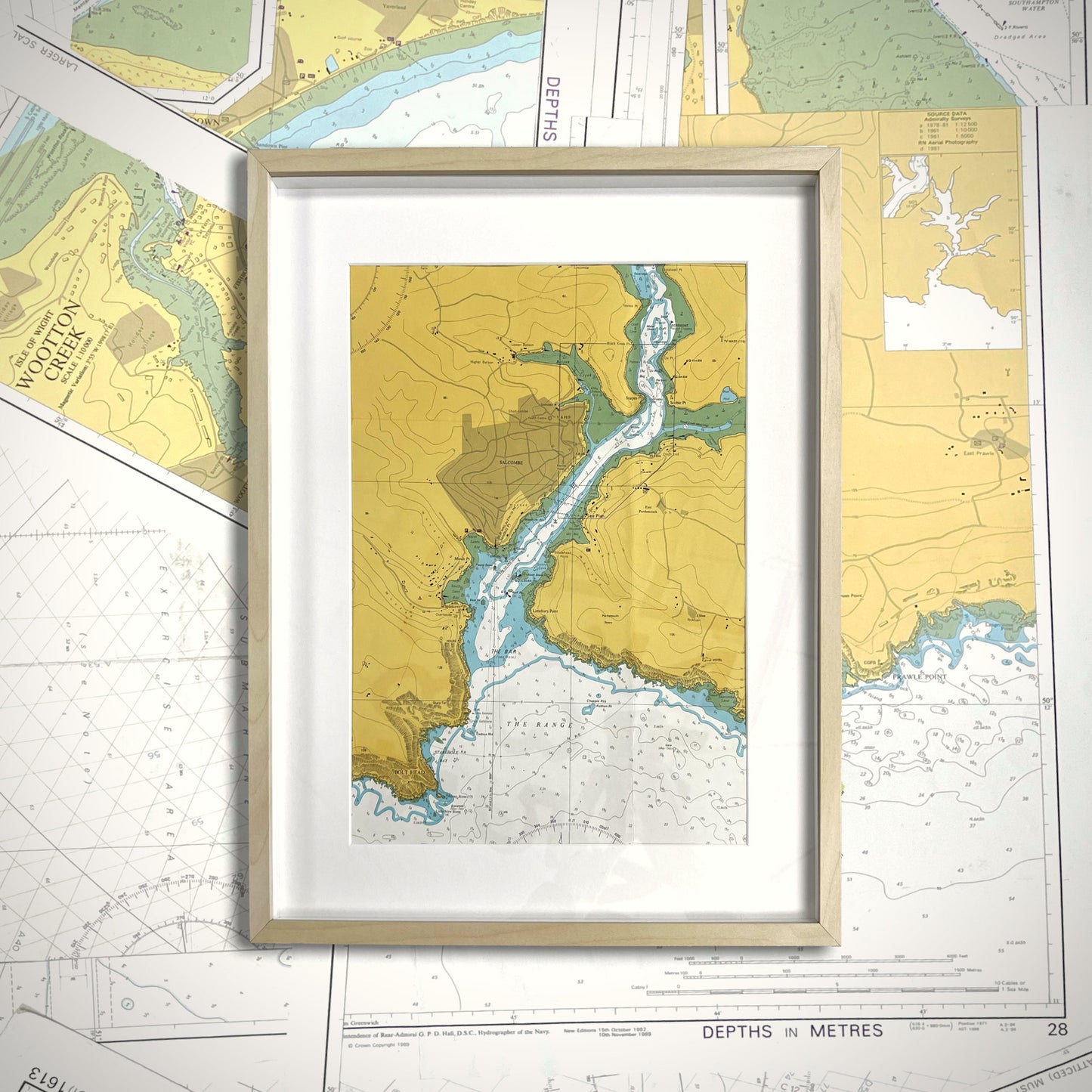 Salcombe Harbour framed chart