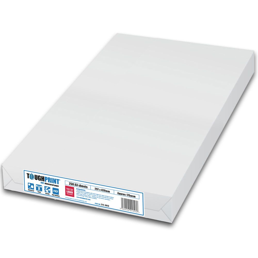 A3 waterproof paper 250 sheets - for Laserjet